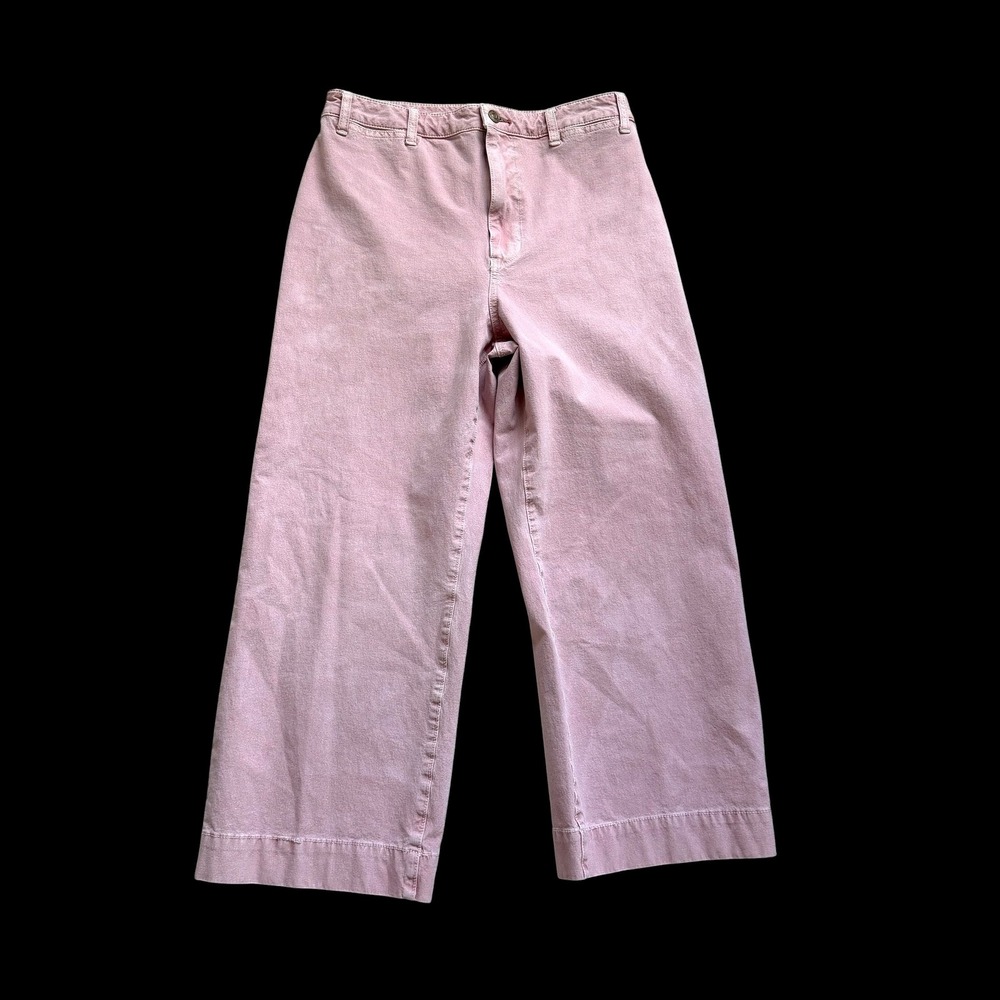 Pilcro and the Letterpress Pink Wide Leg High Rise Pants 32 Fits 28.5 Altered